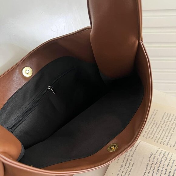 Elegant Quilted Vegan Leather Tote - Spacious & Trendy Handbag for Women - Picture 7 of 7